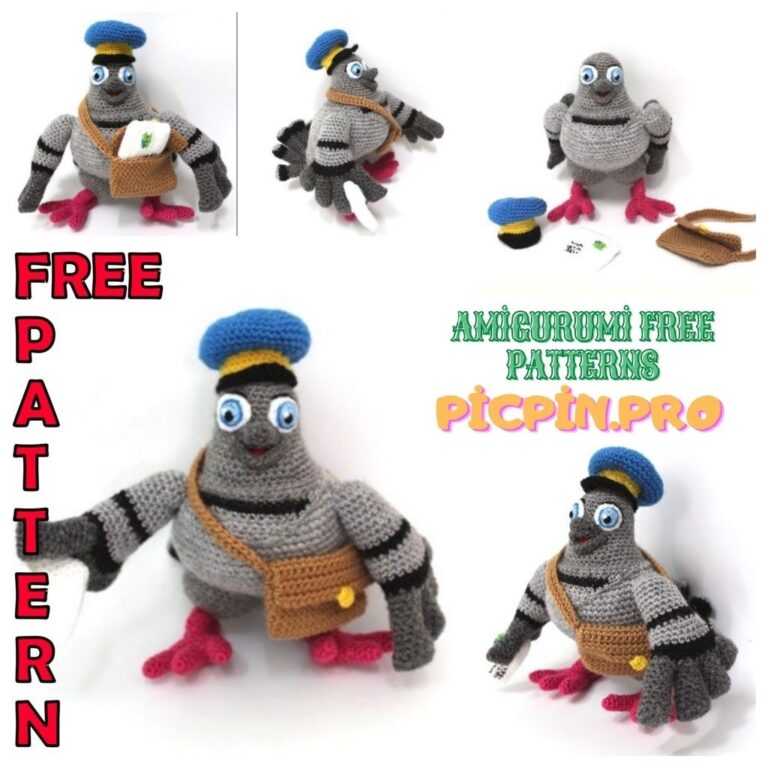 Post Pigeon Amigurumi Free Crochet Pattern