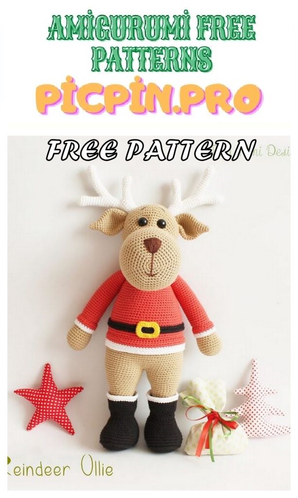 Christmas Reindeer Amigurumi Free Crochet Pattern