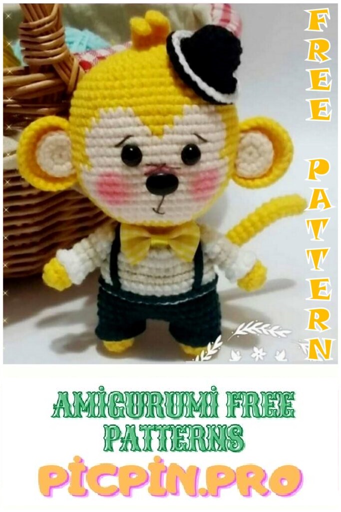 Little Cute Monkey Amigurumi Free Pattern - Amigurumi - Picpin.pro