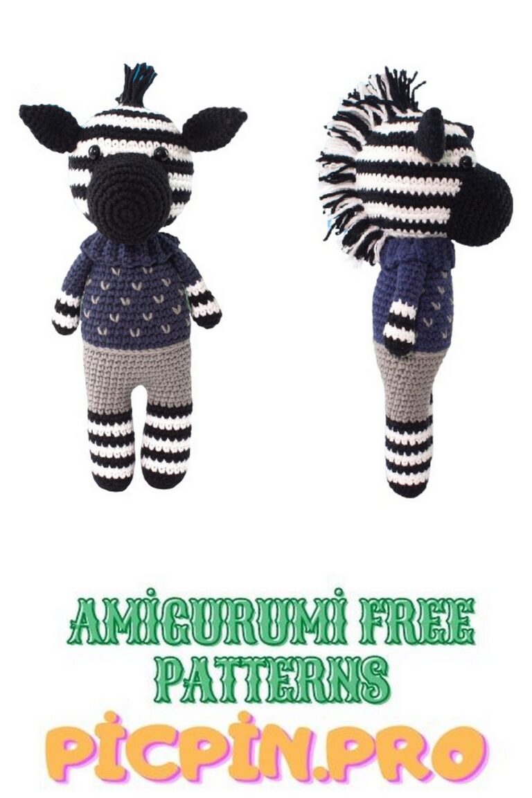 Cute Zebra Free Amigurumi Crochet Pattern