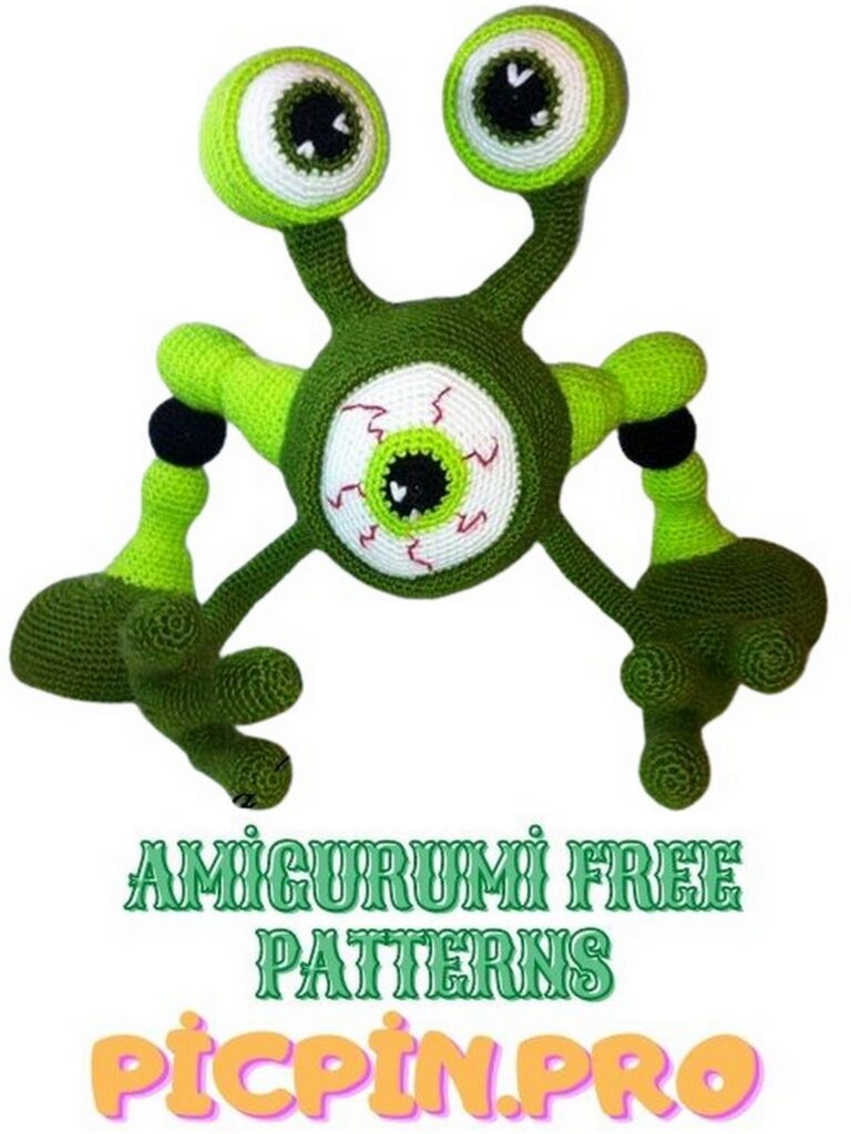 3-Eyed Monster Amigurumi Free Crochet Pattern
