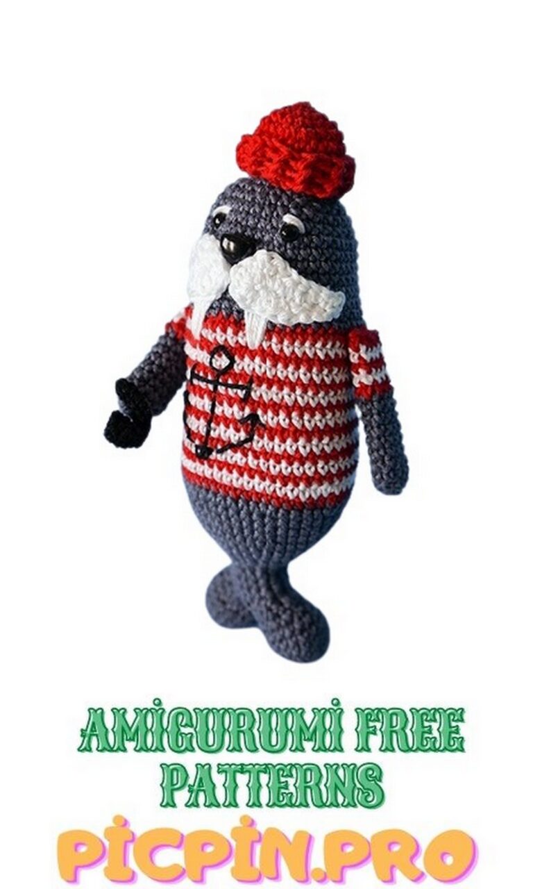 Captain Triky Seal Amigurumi Free Crochet Pattern