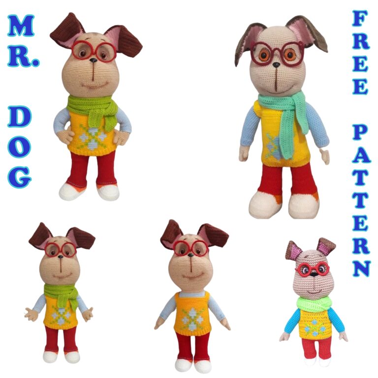Mr. Dog Amigurumi Free Crochet Pattern