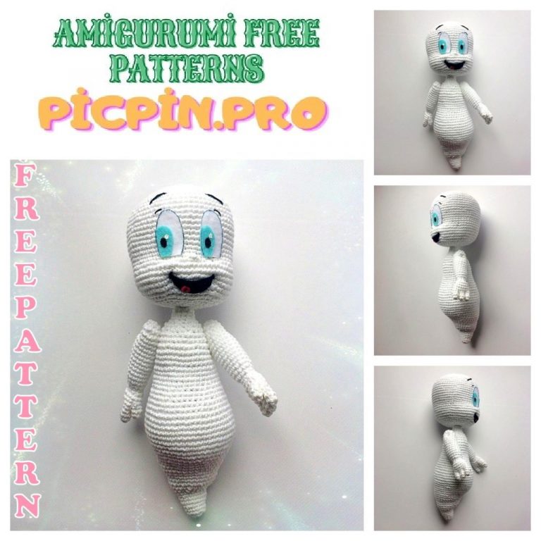 Cute Ghost Casper Amigurumi Free Crochet Pattern