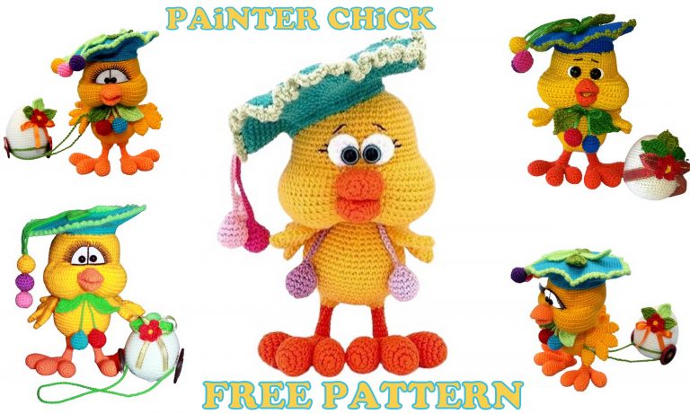 Painter Chick Amigurumi Free Pattern