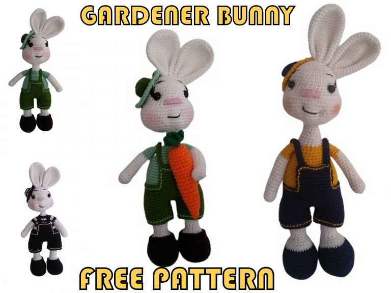 Gardener Bunny Amigurumi Free Pattern